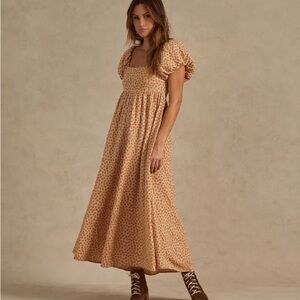 Rylee + Cru Tan Floral Maxi Dress